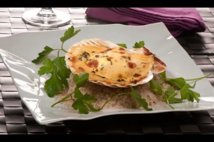 Receta de vieiras gratinadas al albariño