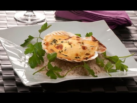 Receta de vieiras gratinadas al albariño