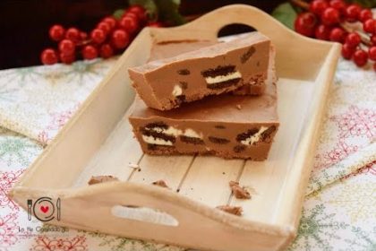 Receta de turrón de chocolate con galletas de canela