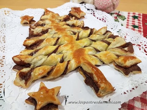 Receta de árbol de navidad con hojaldre