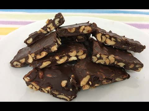 Receta de turrón de chocolate y maní