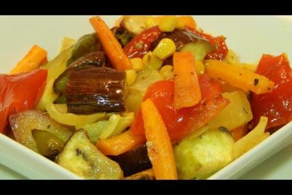 Receta de verduras asadas al horno con patatas