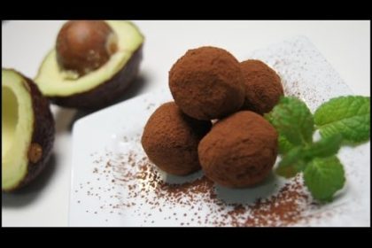 Receta de trufas de chocolate y aguacate