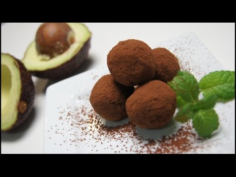 Receta de trufas de chocolate y aguacate