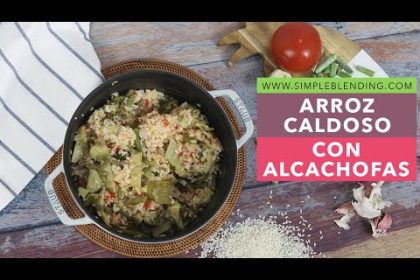 Receta de arroz caldoso con alcachofas