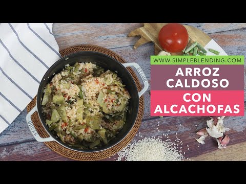 Receta de arroz caldoso con alcachofas