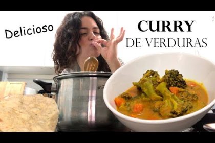 Receta de verduras al curry con leche de coco