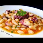 Receta de alubias con pulpo cocido