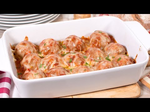 Receta de albóndigas rellenas de queso al horno