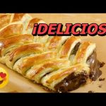 Receta de trenza de hojaldre con chocolate y nueces