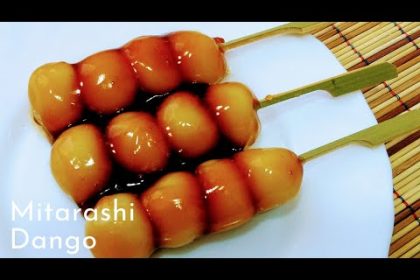 Receta de aperitivo japonés mitarashi dango