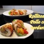 Receta de arrollado de pollo con verduras