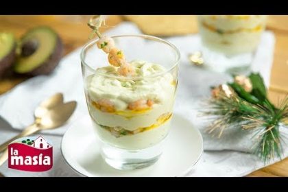 Receta de vasitos de aguacate con langostinos