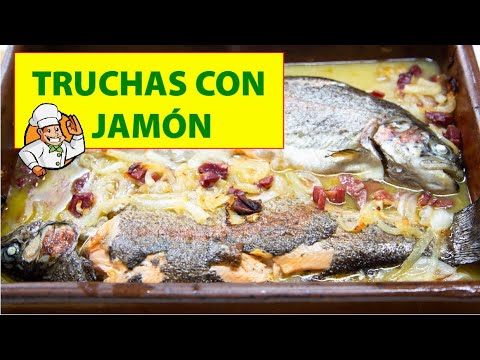 Receta de trucha al horno con vino tinto