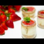 Receta de vasitos de queso y fresa