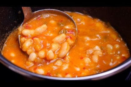 Receta de alubias blancas con lechuga y zanahoria