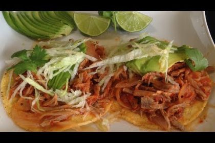 Receta de tostadas de tinga de res