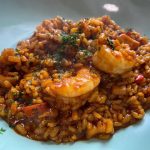 Receta de arroz caldoso con gambas y calamares