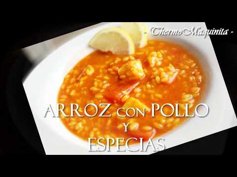 Receta de arroz caldoso con pollo en thermomix