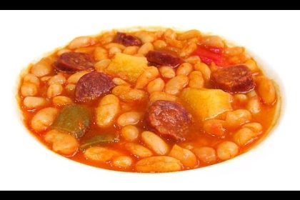 Receta de alubias blancas con chorizo