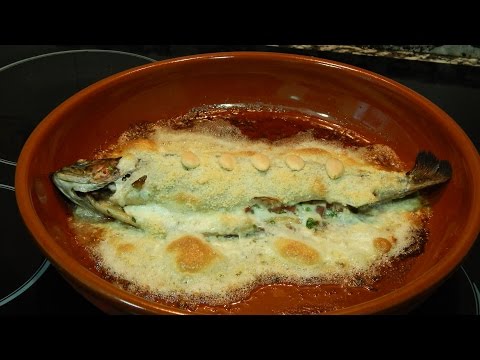 Receta de trucha de río en salsa de almendras