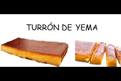 Receta de turrón de yema casero