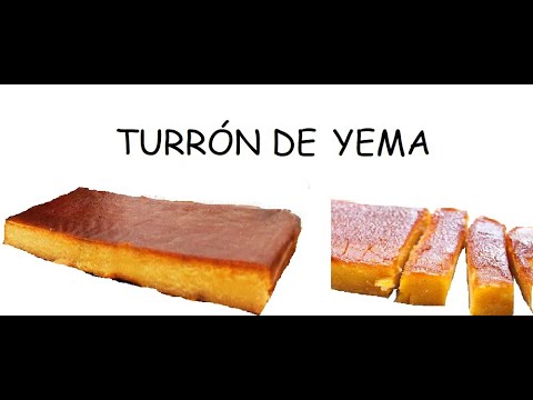 Receta de turrón de yema casero