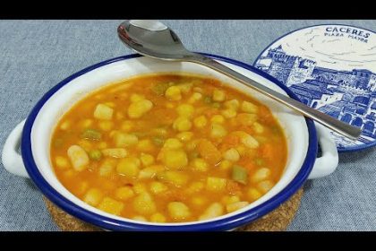 Receta de alubias blancas de bote con verduras