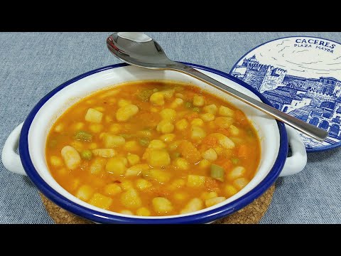 Receta de alubias blancas de bote con verduras