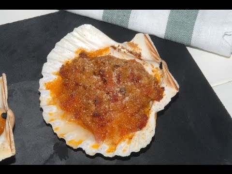 Receta de vieiras en salsa