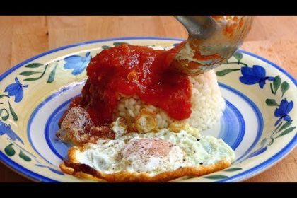 Receta de arroz a la cubana con plátano