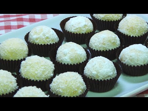 Receta de trufas de chocolate blanco y coco