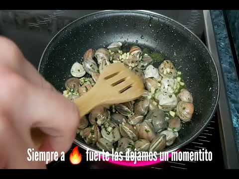 Receta de almejas finas salteadas