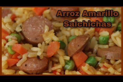 Receta de arroz amarillo con salchichas