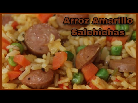 Receta de arroz amarillo con salchichas