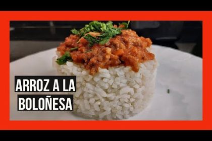 Receta de arroz blanco a la boloñesa