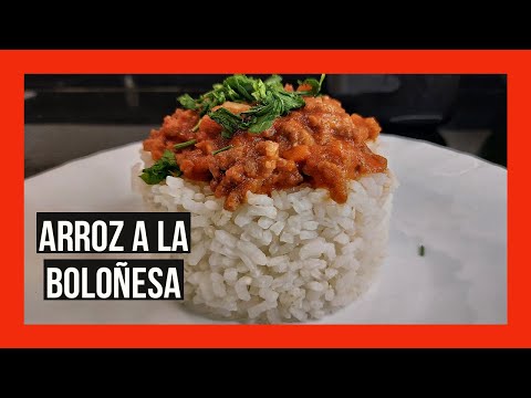 Receta de arroz blanco a la boloñesa