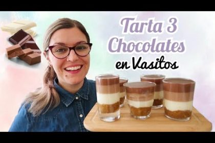 Receta de vasitos tres chocolates