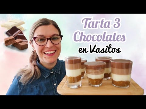 Receta de vasitos tres chocolates