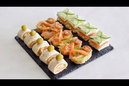 Receta de aperitivos frios de salmón ahumado