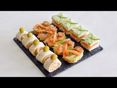 Receta de aperitivos frios de salmón ahumado