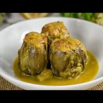 Receta de alcachofas rellenas de jamón y queso