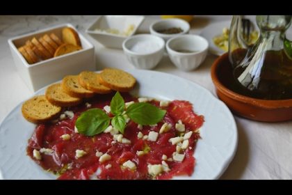 Receta de aperitivos para navidad carpaccio de ternera