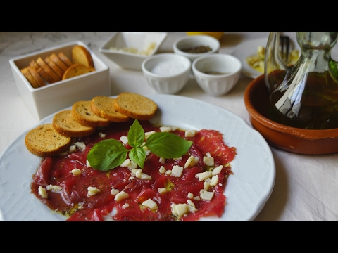 Receta de aperitivos para navidad carpaccio de ternera