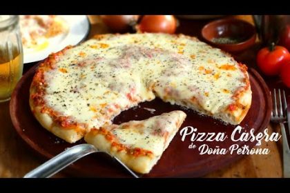 Receta de arepizza de mozzarella y morrón ahumado