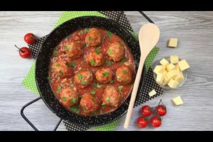 Receta de albóndigas rellenas de queso