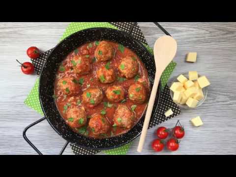 Receta de albóndigas rellenas de queso