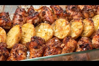 Receta de alitas de pollo al horno con patatas