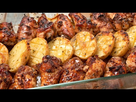 Receta de alitas de pollo al horno con patatas