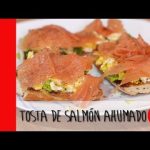 Receta de tostadas de salmón